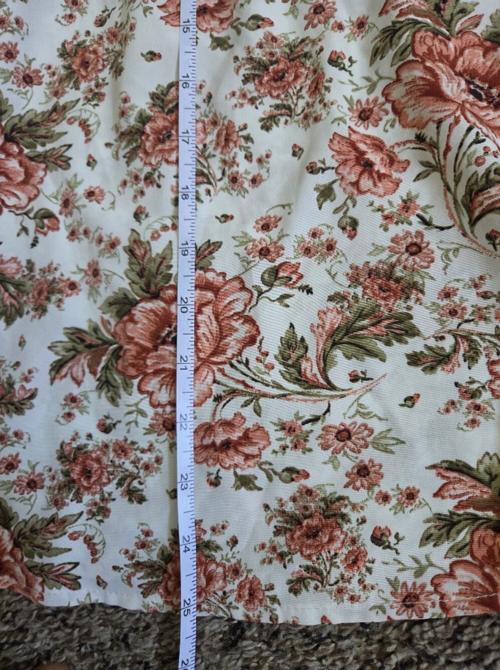 Floral Sundress with Smocked Waistband - White & Dusty Rose - Picture 5 of 7
